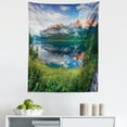 thumbnail image 1 of Mountain Tapestry, Sunny Summer Morning on Lake Austrian Alps Crystal Mirroring Water Season, Fabric Wall Hanging Decor for Bedroom Living Room Dorm, 5 Sizes, Multicolor, by Ambesonne, 1 of 1