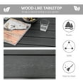 thumbnail image 3 of Outsunny Patio Dining Table for 4, Rectangular Aluminum Outdoor Table for Garden Lawn Backyard, Black, 3 of 9