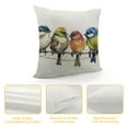 thumbnail image 4 of PRATYUS  Watercolor Birds Pillows Decorative Throw Pillows ,Hand-Painted Oil Painting Rustic Birds Square Pillow Cases,Cute Colorful Spring Summer Decorations for Home Couch Sofa Outdoor, 4 of 5