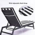 thumbnail image 3 of Outdoor Lounge Chair Cushion Replacement Patio Funiture Seat Cushion Chaise Lounge Cushion (Black White), 3 of 5