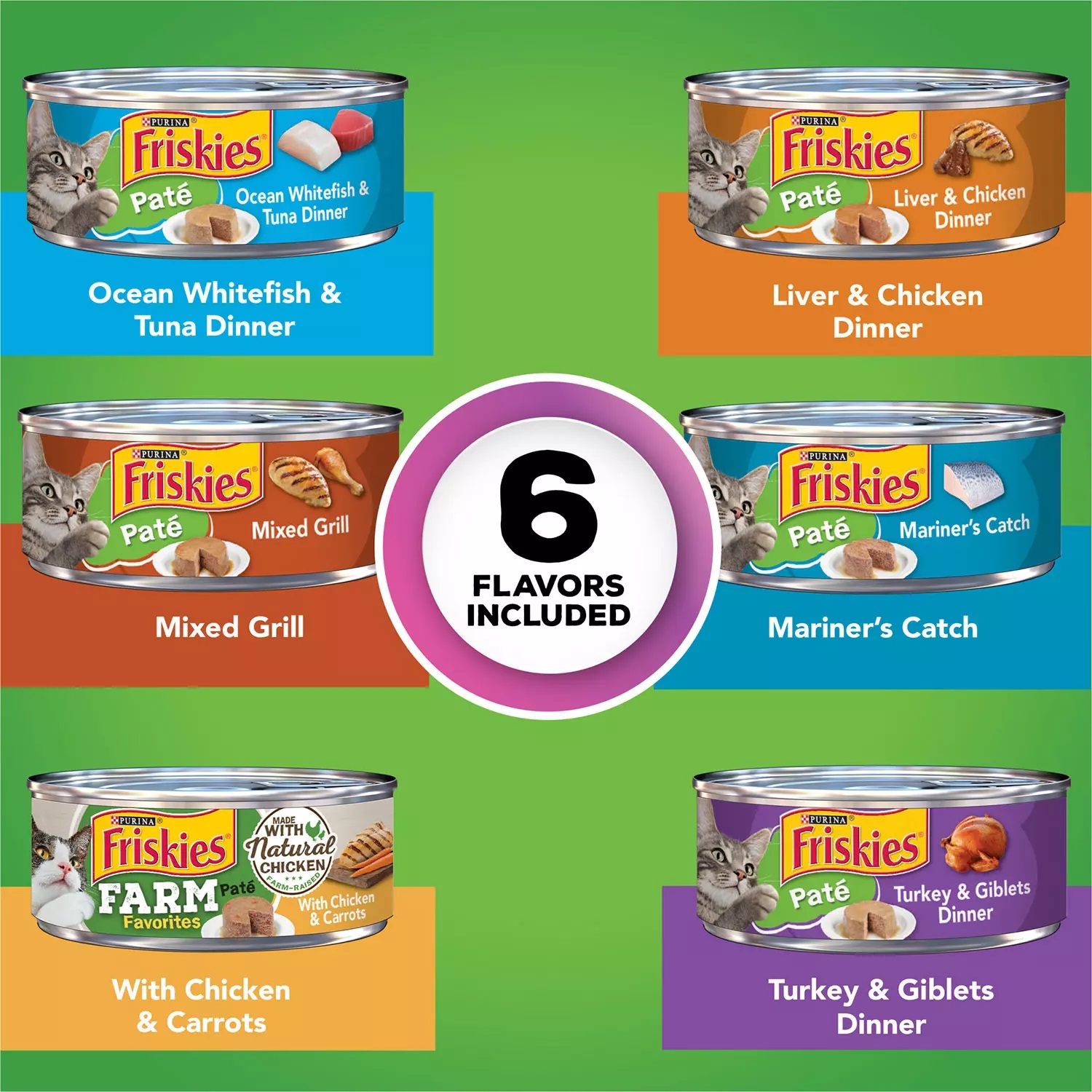 Purina Friskies Pate Wet Cat Food Variety Pack, 5.5 Ounce (60 Count)