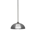 thumbnail image 1 of Toltec 3401-BN-540 Paramount 1 Light Pendant In Brushed Nickel Finish With 13" Clear Ribbed Glass, 1 of 1