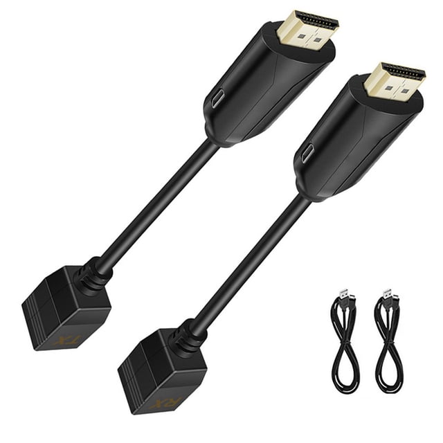 QJUHUNG HDMI Extender Over CAT5e/6 Cable Long-Distance HD Signal Transmission Up to 60m Stable Audio and Video Output