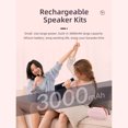 thumbnail image 4 of Mistaha Wireless Split-type Microphone Bluetooth Speaker with Mic Colorful LED Ambient Light - Model P6 Single Mic Pink, 4 of 6