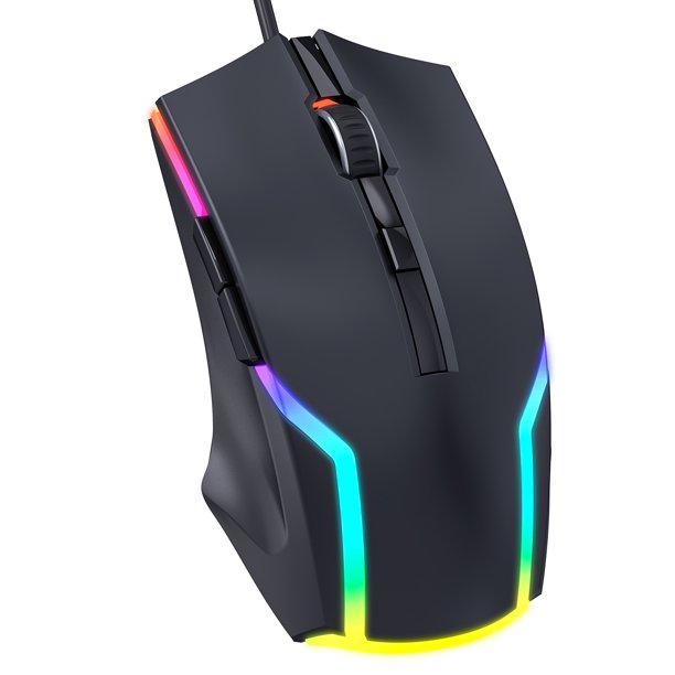 Gaming Mouse Wired, PC Computer Mice with 7 RGB Backlit Modes, Gamer