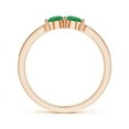 thumbnail image 2 of Angara Natural 0.38 Ct. Emerald with Diamond Classic Ring in 14K Rose Gold for Women (Ring Size: 3.5), 2 of 8
