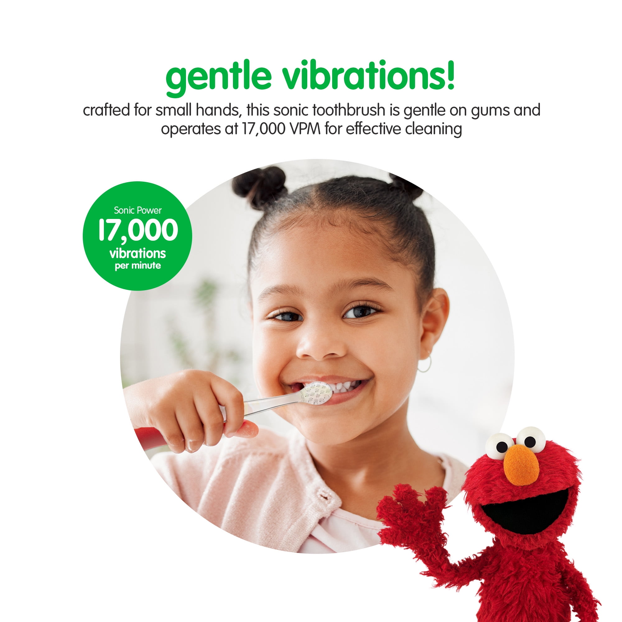 Brush Buddies Sesame Street Baby Soniclean Toothbrush with Teething Relief