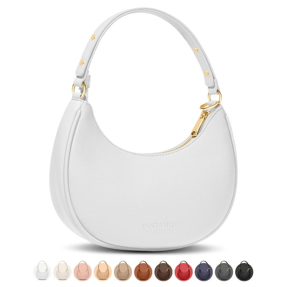 Bolso de mano Vantamo Crescent para mujer con protección RFID, color blanco