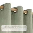 thumbnail image 2 of Cortinas de lino LAMIT, color verde salvia, 86 x 76 cm, 2 paneles, 2 of 9