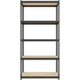 thumbnail image 2 of Pemberly Row Riveted Metal Shelving 5-Shelf Unit 12D x 30W x 60H in Black, 2 of 4