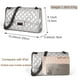 thumbnail image 3 of Bolso bandolera Gladdon acolchado para mujer, piel sintética plateada, 3 of 6