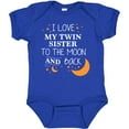 thumbnail image 3 of Inktastic I Love My Twin Sister to the Moon and Back Boys or Girls Baby Bodysuit, 3 of 5