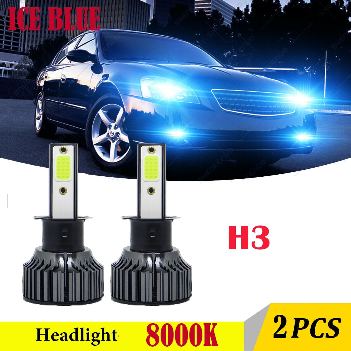 H3 LED Headlight Bulb High Low Beam 