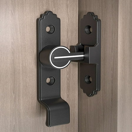 Pull Handle Door Lock 90 Degree Black