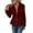 Red, variant on Rutainlusire Women's Fashion Casual Comfy Lapel Beaded Peplum Jacket 2025 Fall Winter Women's Casual Color Hooded Pocket Long Sleeved Sweater Jacket