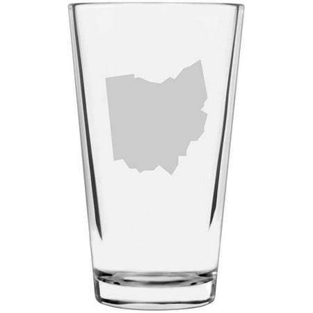 

Etched Laser Art Ohio States 16oz Libbey Pint Glass O 1639HT