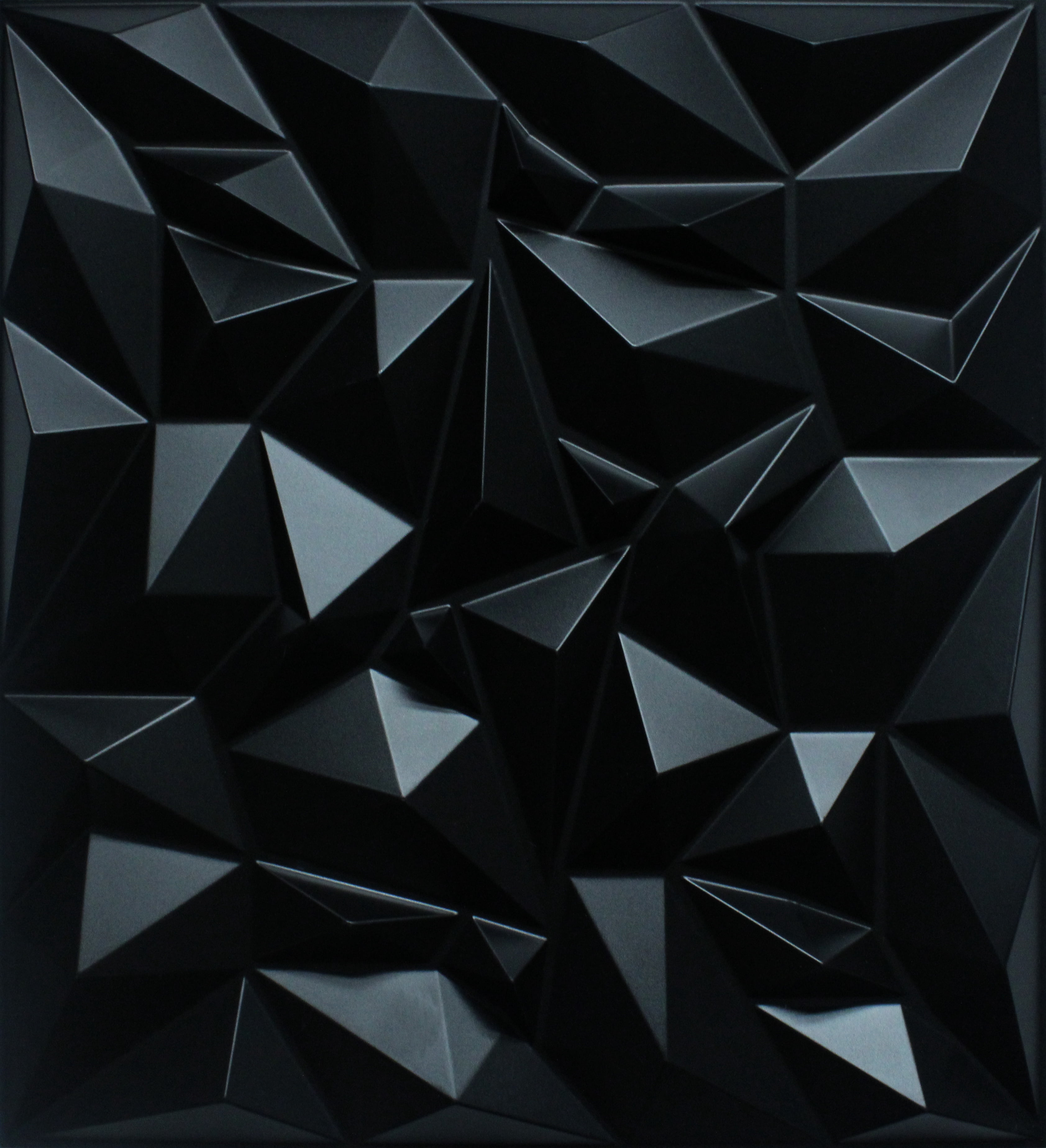 Dundee Deco 3D Wall Panels - Geometric Diamond Paintable Black PVC Wall ...