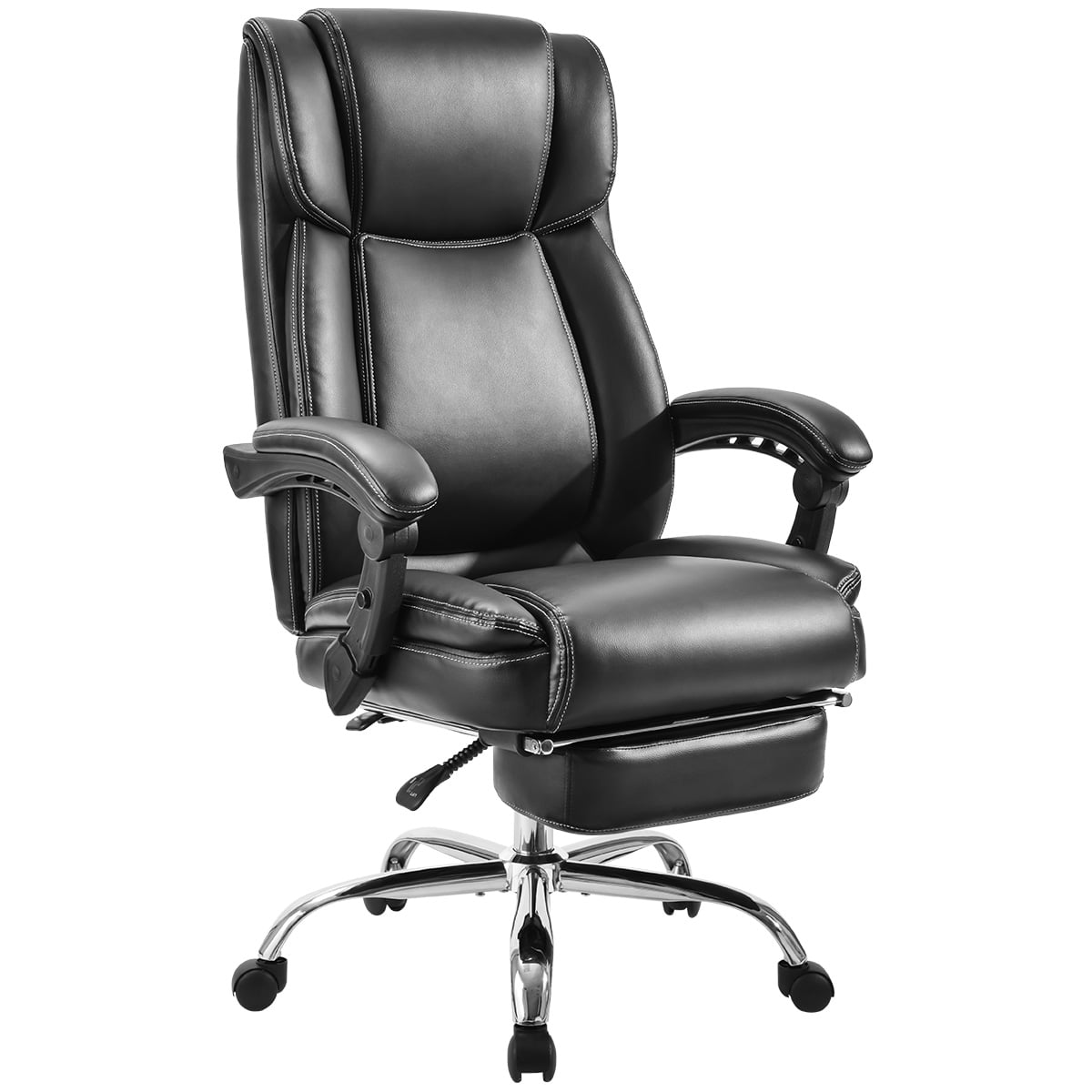 Details about   Gaming Chair Leather Upholstery Space Black Office Furniture Swivel Caster Seat 