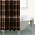 thumbnail image 4 of Brown Beige Checkerboard Checkered Pattern Shower Curtain 36"x72" ,Bathroom Decorative Shower Curtains Set with 12 Hooks,Modern Waterproof Washable Shower Curtain, 4 of 6