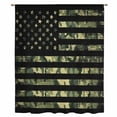 thumbnail image 2 of Green Camouflage American Flag Sheer Curtains 63 Inches Long, Wooden Grain Light Filering Curtains, Breathable Simi Curtain Privacy Drapes for Living Room Bedroom Lightweight Window Treatment, 2 of 9