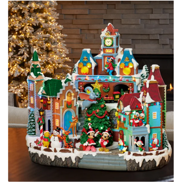 Disney Animated Christmas Holiday Village with Lights and Music