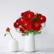 JeashCHAT Silk Peony Artificial Flowers Fake Peony Bouquet for Spring Home Decor Living Room Table Centerpiece Vase Fillers Wedding Party Decoration