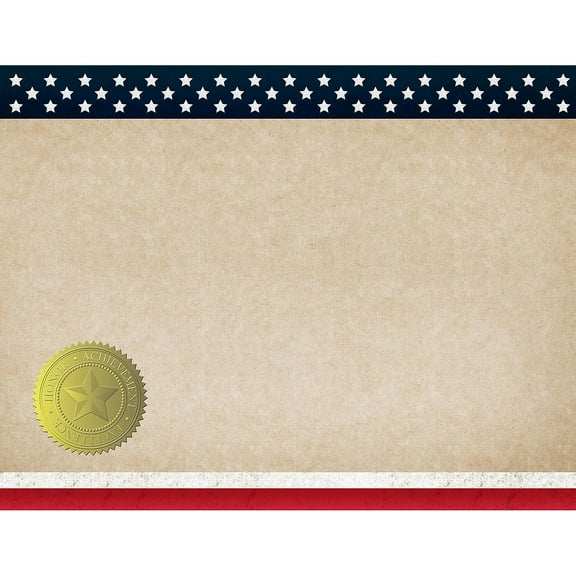 Patriotic Certificate, 25-Count