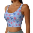 thumbnail image 2 of KLL Strawberry And Flowers for Workout Tank Tops for Women,U Back Fitness Top Built in Shelf Bras Padded Fit for Yoga Gym-X-Large, 2 of 8