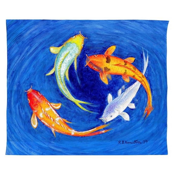 Betsy Drake TP857 24 x 30 in. Swirling Koi Wall Hanging