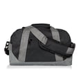 thumbnail image 2 of DALIX 14" Small Duffel Bag with Shoulder Strap, Black/Gray, 2 of 6