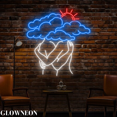 thumbnail image 4 of Glowneon Couple Hug Cloud Sun Neon Wall Decor, Couple Sun Cloud Sign, 4 of 5