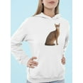 thumbnail image 2 of Cute Abyssinian Sitting Down Hoodie Women -Image by Shutterstock, Female x-Large, 2 of 4
