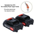 thumbnail image 6 of 21V 1500mAh Replacement Power Tool Battery, Compatible with Electric Lawn Mower, Weed Trimmer, Chainsaw & More (Battery Only), 6 of 10