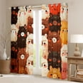 thumbnail image 2 of jejeloiu Kawaii Sheep Curtains Pack of 2 (42x84 Each),Cartoon Animal Curtains Blackout,Brown Pink White Bedroom Curtains For Girls Kids,Luxury Bedroom Decor, 2 of 6