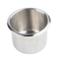 thumbnail image 2 of Universal Car Cup Holder, Polished, Recessed Stainless Steel Rustproof for Water Bottle Motorhome RV Marine Boat Table, 2 of 6