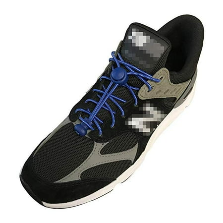 

2 Pairs No Tie Elastic Lock Laces ShoeLaces Strings for Kids Adults Sneakers Canvas Jogging Running Sports