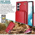 thumbnail image 6 of Crossbody Wallet Case for Samsung S20 Plus,RFID Blocking PU Leather Zipper Handbag Purse Flip Cover, Kickstand Case with Card Slots Holder Wrist Strap Lanyard for Samsung Galaxy S20 Plus,Red, 6 of 12