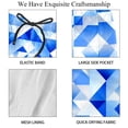 thumbnail image 4 of luoweisi Men's Beach Shorts Quick Dry Swim Trunks with Mesh Lining Blue and White Geometry L, 4 of 5