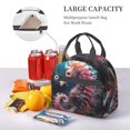 thumbnail image 5 of Naloa Ocean Seahorse Print Lunch Bag for Women & Men Insulated Lunch Box or Cooler Lunch Tote Bags for Work, Travel, Outdoor, 5 of 5