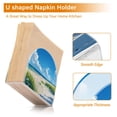 thumbnail image 4 of Sky Grass Sea Beach Napkin Holder for Table Clear Napkin Stand Paper Holder Acrylic Organizer Dispenser Napkins for Dinner Kitchen Restaurant Room, 4 of 8