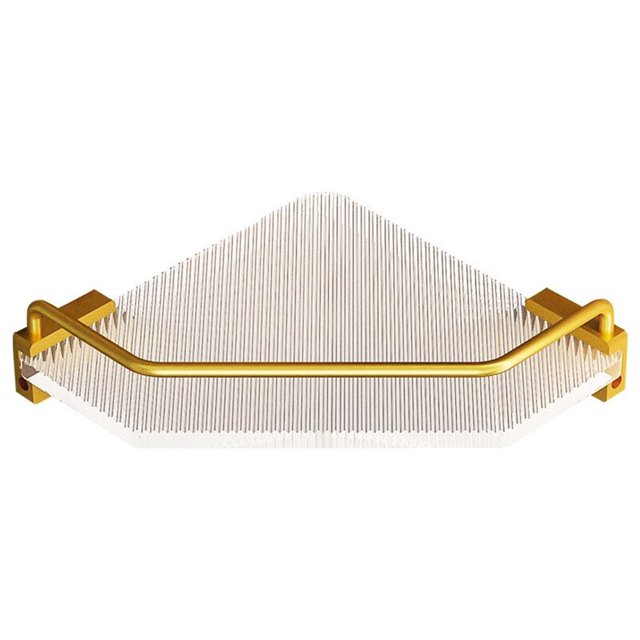 Acrylic Wall Mounted Triangle Shelf Space Saving Removable Design Shelf for Solid Metal Surfaces
