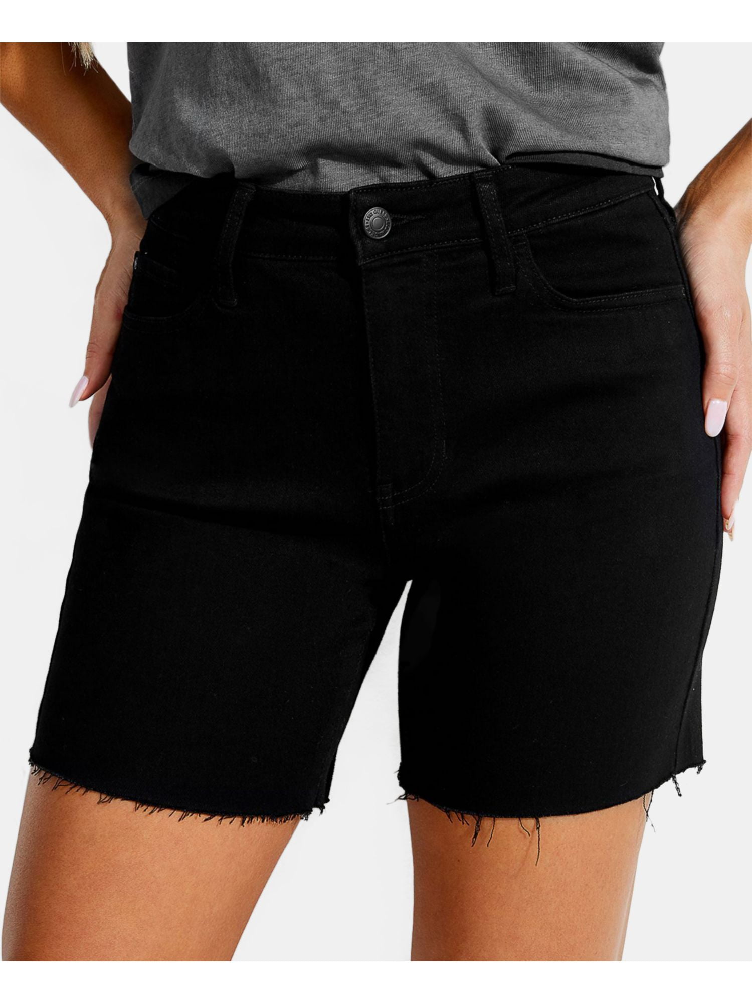 GUESS Womens Black Denim Shorts Size 