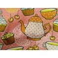 thumbnail image 5 of oneOone Cotton Poplin Peach2 Fabric Tea Party Kettle Craft Projects Decor Fabric Printed By The Yard 42 Inch Wide, 5 of 5