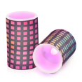 thumbnail image 7 of Yayeee Flameless Candles with Remote Flickering Battery Operated Multi Color Changing, Pink Block Pattern, 7 of 7