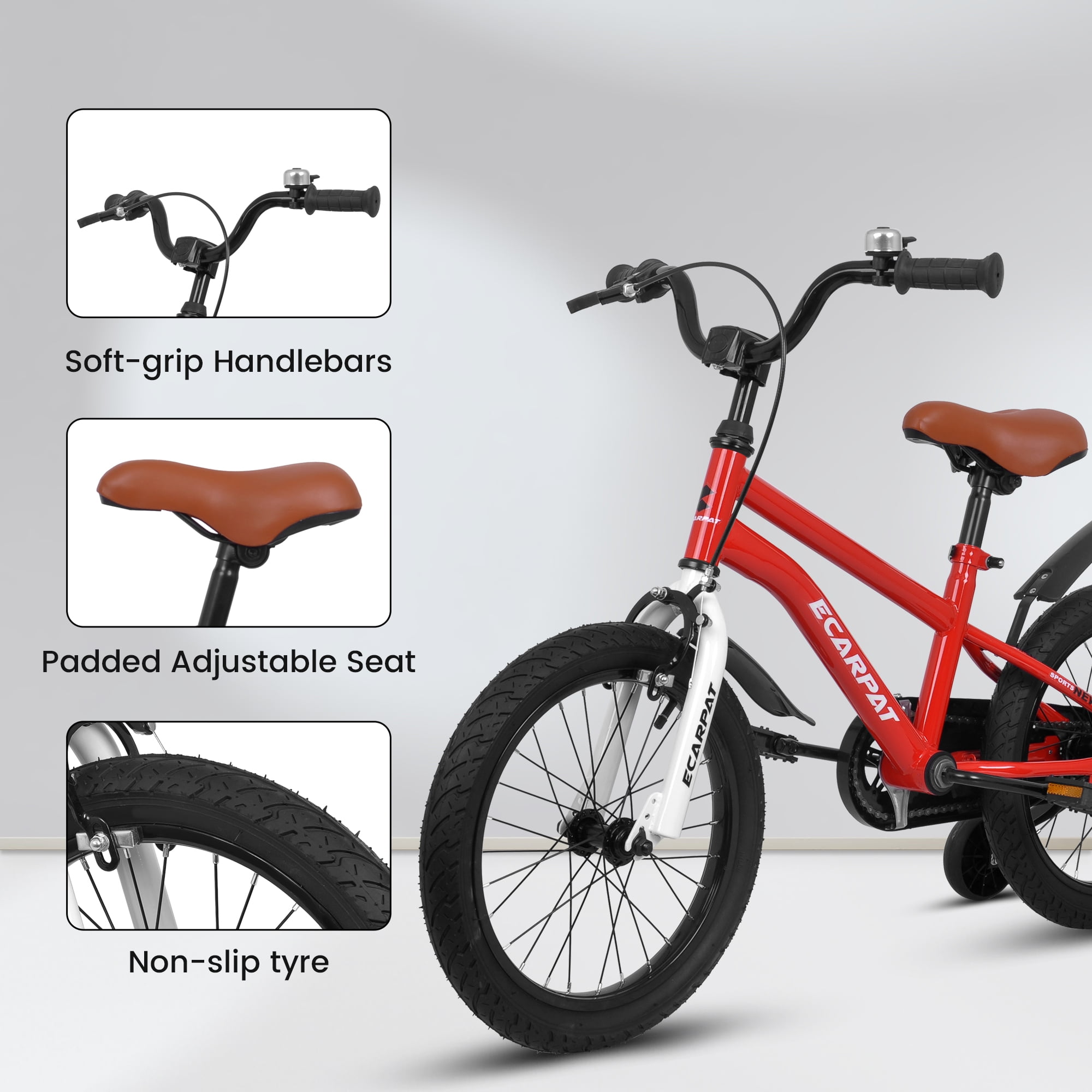 Ambifirner 14"/16"/20' Freestyle BMX Bike with Training Wheels High Carbon Steel Frame ,Under 100$ Bike with Water Bottle