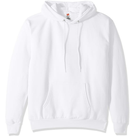 Hanes Men's Pullover EcoSmart Hooded Sweatshirt, white, Medium