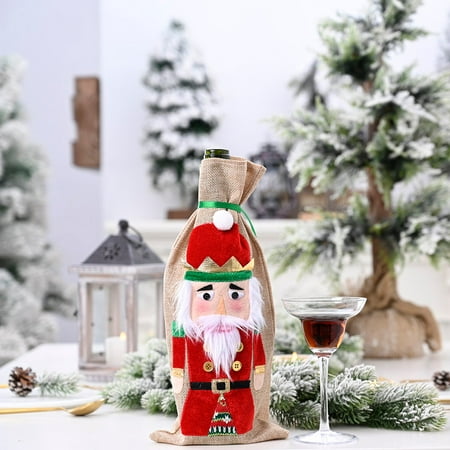 Christmas decorations Christmas Ornament Walnut Soldier Bottle Set Red Bottle Decoration fall decorations for home