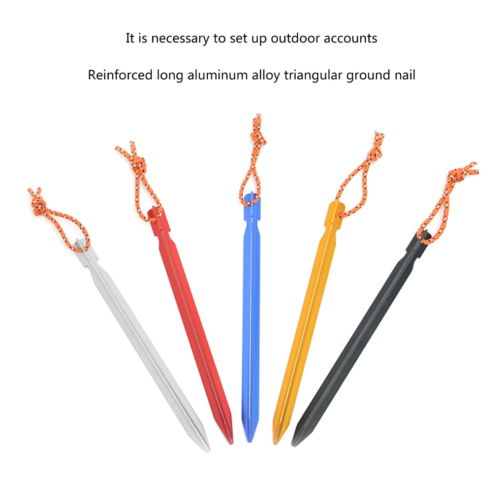 Oasiva Reliable Aluminum Alloy Tent Stakes Must Have Camping Accessories for Stability & Easy Assembly and Easy Camping Set
