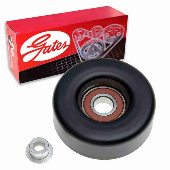 Gates DriveAlign Drive Belt Idler Pulley compatible with Jeep Wrangler 2.5L 4.0L 4.2L L4 L6 1987-2002