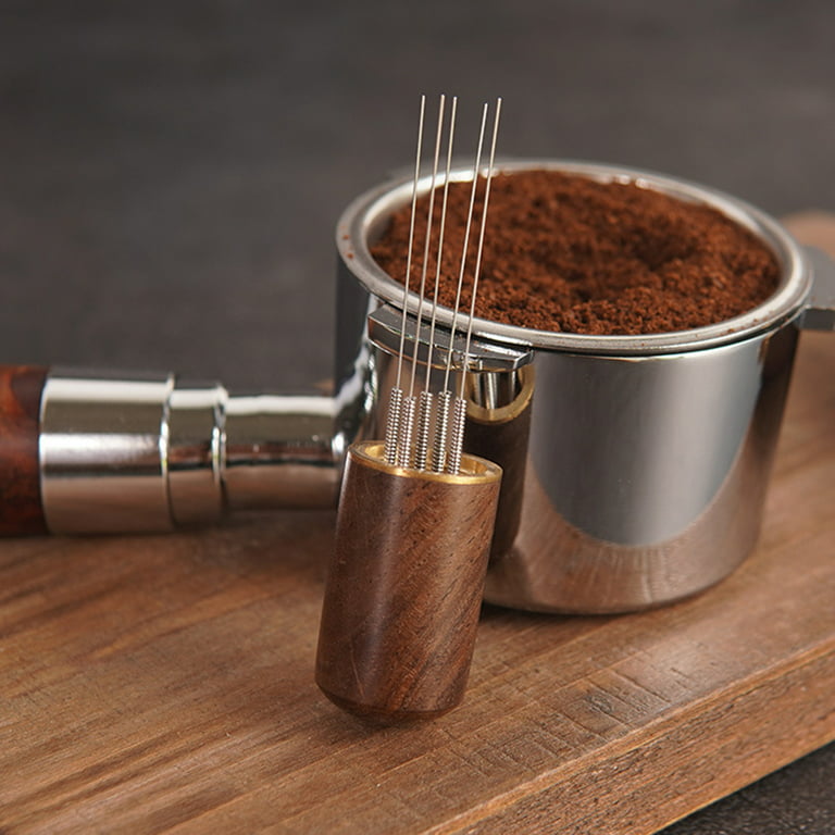 51/58mm Coffee Blender Needle Distributor and Storage Station Set Retro  Adjustable Rotary Espresso Powder Stirrer Barista Tools